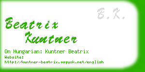 beatrix kuntner business card